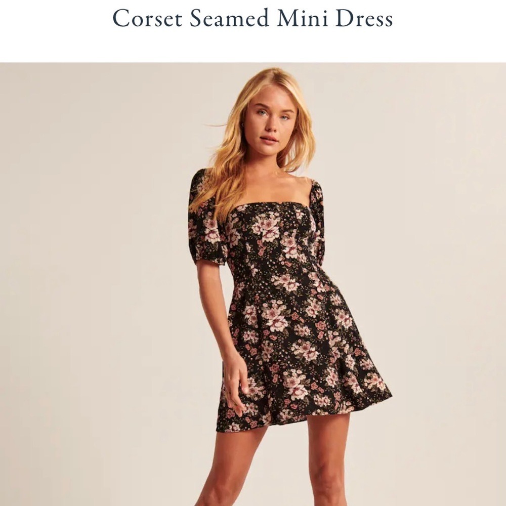 Abercrombie corset short sleeve mini dress